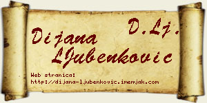 Dijana LJubenković vizit kartica